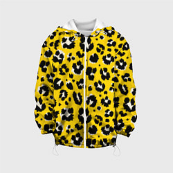 Куртка с капюшоном детская Леопард, цвет: 3D-белый