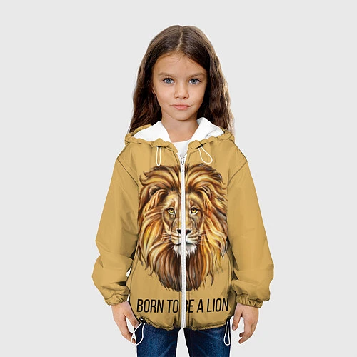 Детская куртка Рождённый быть львом / 3D-Белый – фото 3