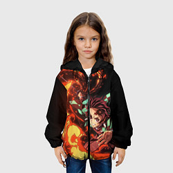 Куртка с капюшоном детская ТАНДЖИРО, цвет: 3D-черный — фото 2