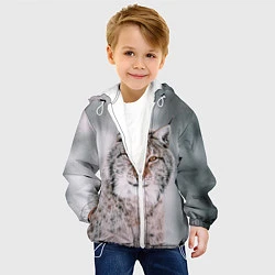 Куртка с капюшоном детская Рысь, цвет: 3D-белый — фото 2