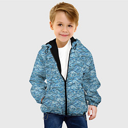 Куртка с капюшоном детская Море волнуется, цвет: 3D-черный — фото 2