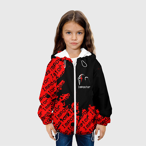 Детская куртка AMONG US - Impostor / 3D-Белый – фото 3