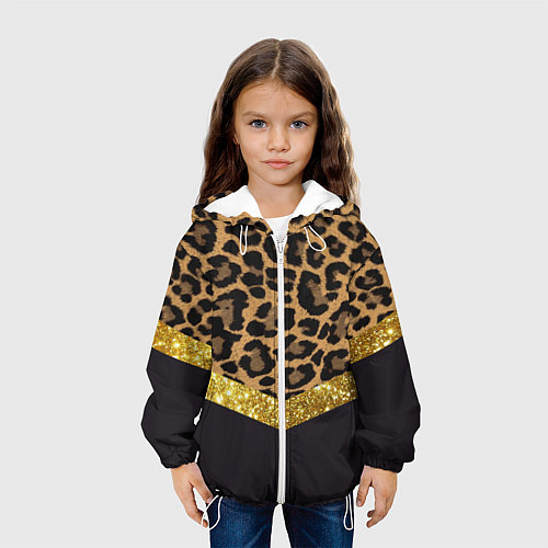Детская куртка Леопардовый принт / 3D-Белый – фото 3