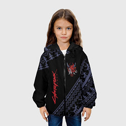 Куртка с капюшоном детская CYBERPUNK 2077 - Новый Год, цвет: 3D-черный — фото 2