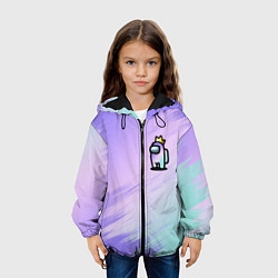 Куртка с капюшоном детская AMONG US GRADIENT, цвет: 3D-черный — фото 2
