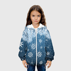 Куртка с капюшоном детская Снежное Настроенние, цвет: 3D-белый — фото 2