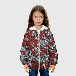 Куртка с капюшоном детская Красные и Белые самураи, цвет: 3D-белый — фото 2