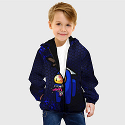 Куртка с капюшоном детская Among Us Imposter Blue, цвет: 3D-черный — фото 2