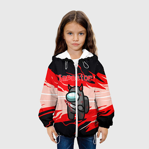 Детская куртка Among Us Impostor / 3D-Белый – фото 3