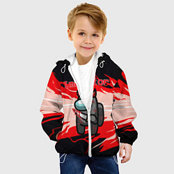 Куртка с капюшоном детская Among Us Impostor, цвет: 3D-белый — фото 2