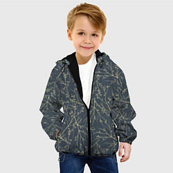 Куртка с капюшоном детская Веточки, цвет: 3D-черный — фото 2
