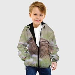 Куртка с капюшоном детская Зайчонок, цвет: 3D-черный — фото 2