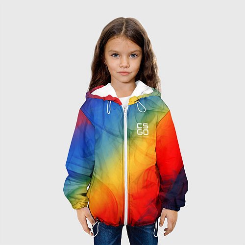 Детская куртка Cs:go Marble Fade Мраморный Градиент / 3D-Белый – фото 3