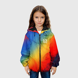 Куртка с капюшоном детская Cs:go Marble Fade Мраморный Градиент, цвет: 3D-черный — фото 2