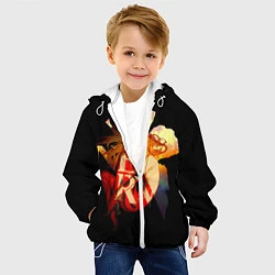 Куртка с капюшоном детская Аска Евангелион Nerv, цвет: 3D-белый — фото 2