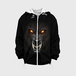 Куртка с капюшоном детская Злой Волк, цвет: 3D-белый