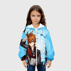 Куртка с капюшоном детская GENSHIN IMPACT, ТАРТАЛЬЯ, цвет: 3D-белый — фото 2