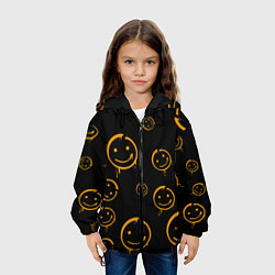 Куртка с капюшоном детская Смайл, цвет: 3D-черный — фото 2