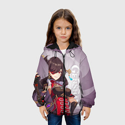 Куртка с капюшоном детская GENSHIN IMPACT, БЭЙ ДОУ, цвет: 3D-черный — фото 2