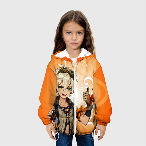 Детская куртка GENSHIN IMPACT, БЕННЕТ / 3D-Белый – фото 3