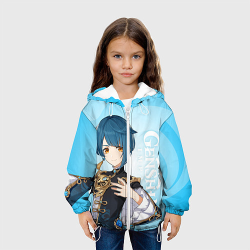 Детская куртка GENSHIN IMPACT, СИН ЦЮ / 3D-Белый – фото 3