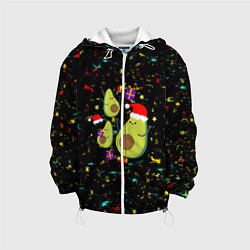 Куртка с капюшоном детская Авокадо, цвет: 3D-белый