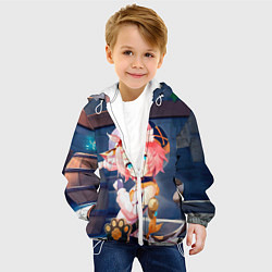 Куртка с капюшоном детская GENSHIN IMPACT, цвет: 3D-белый — фото 2