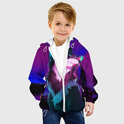 Куртка с капюшоном детская Сказочный волк, цвет: 3D-белый — фото 2