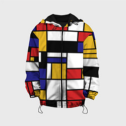 Куртка с капюшоном детская Color blocking, цвет: 3D-черный