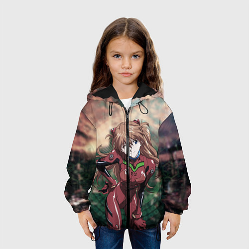 Детская куртка Аска Евангелион / 3D-Черный – фото 3