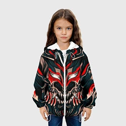 Куртка с капюшоном детская Черный самурай, цвет: 3D-белый — фото 2