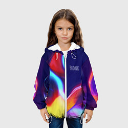 Куртка с капюшоном детская Phonk Neon, цвет: 3D-белый — фото 2
