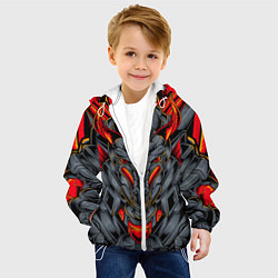 Куртка с капюшоном детская Механический дракон, цвет: 3D-белый — фото 2