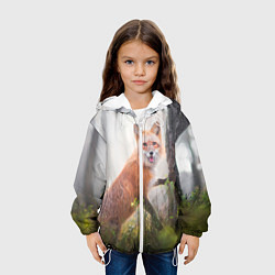 Куртка с капюшоном детская Лисица, цвет: 3D-белый — фото 2