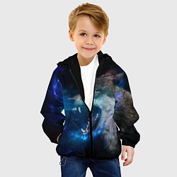 Куртка с капюшоном детская Волчара Юморит, цвет: 3D-черный — фото 2