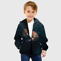 Куртка с капюшоном детская Мудрый лис, цвет: 3D-черный — фото 2