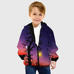 Куртка с капюшоном детская Ночь, цвет: 3D-черный — фото 2