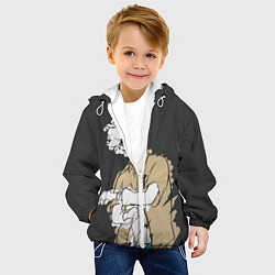 Куртка с капюшоном детская Годжо Магическая Битва, цвет: 3D-белый — фото 2