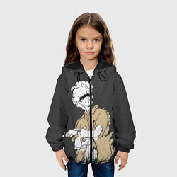 Куртка с капюшоном детская Годжо Магическая Битва, цвет: 3D-черный — фото 2