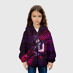 Куртка с капюшоном детская Инцидент Кэмоно, цвет: 3D-черный — фото 2