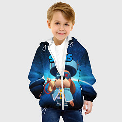 Куртка с капюшоном детская Генерал Гавс brawl stars, цвет: 3D-белый — фото 2