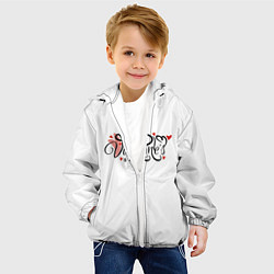 Куртка с капюшоном детская День Влюбленных, цвет: 3D-белый — фото 2