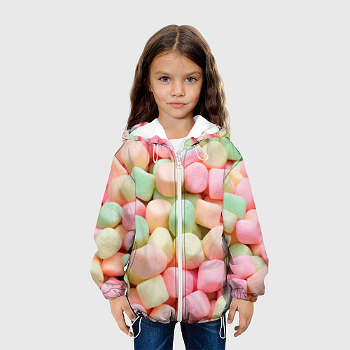 Детская куртка Маршмэлов зефирки нежные / 3D-Белый – фото 3