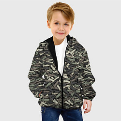 Куртка с капюшоном детская Камуфляж - Димон, цвет: 3D-черный — фото 2