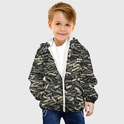 Куртка с капюшоном детская Камуфляж - Вован, цвет: 3D-белый — фото 2