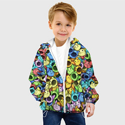 Куртка с капюшоном детская Цветные Поп Котики, цвет: 3D-белый — фото 2