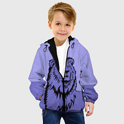 Куртка с капюшоном детская Царь зверей, цвет: 3D-черный — фото 2