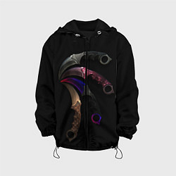 Куртка с капюшоном детская CS Ножи, цвет: 3D-черный