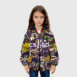 Куртка с капюшоном детская CS:GO - Paw Paw Лапки, цвет: 3D-черный — фото 2