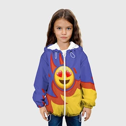 Куртка с капюшоном детская Ты горишь как огонь v1, цвет: 3D-белый — фото 2